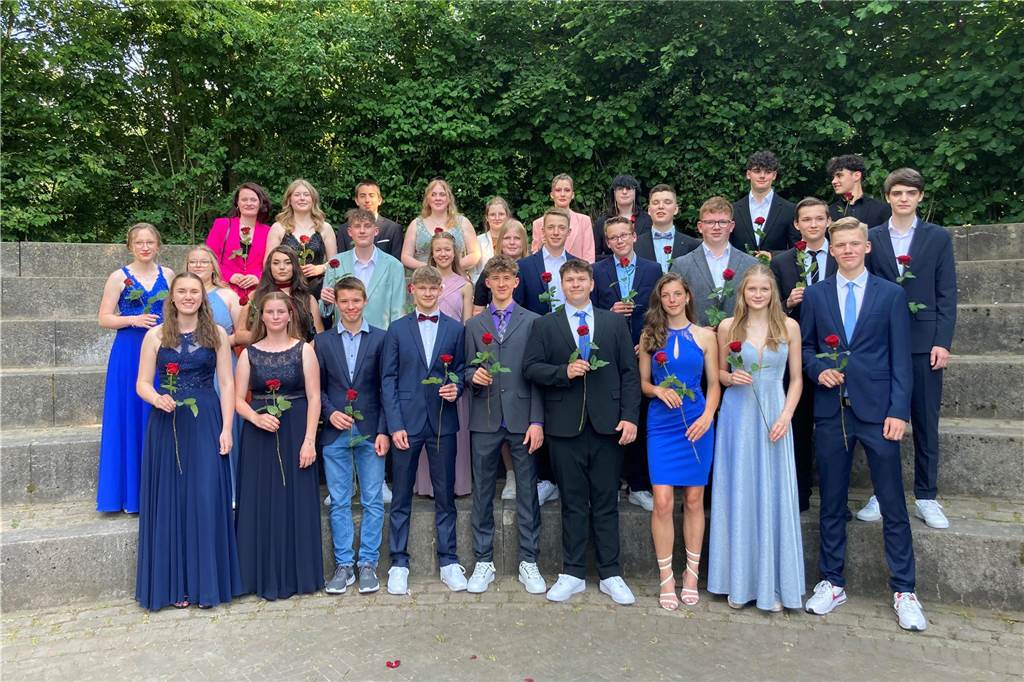 Die Abschlussklasse 10c der Johann-Conrad-Schlaun-Schule in Nordkirchen.