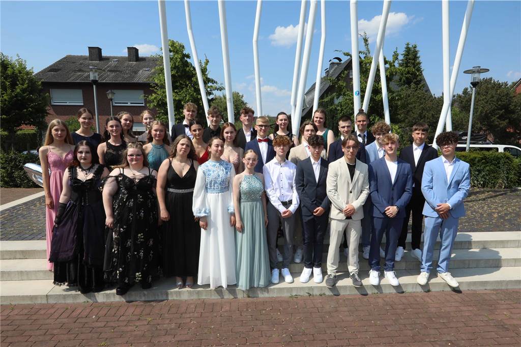 Die Abschlussklasse 10c der Johann-Conrad-Schlaun-Schule in Nordkirchen.