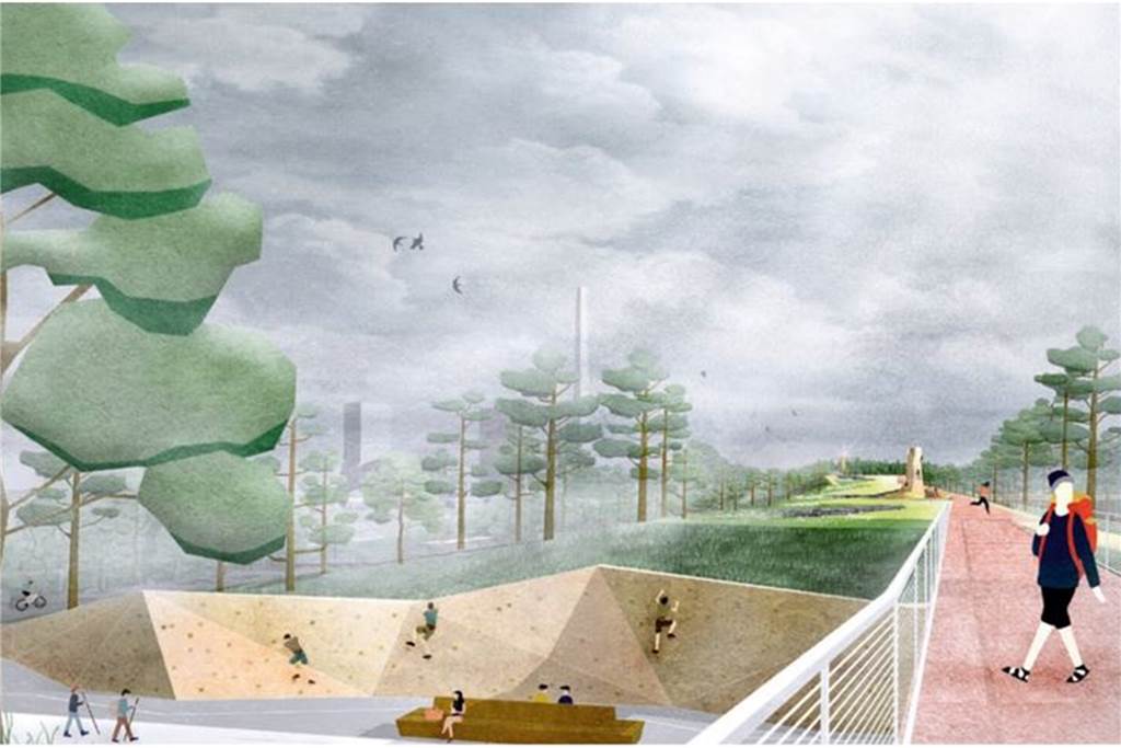 Die Adenschlucht, eine Geländevertiefung zwischen zwei Bergehalden, soll mit einer Brücke überwunden werden. Die Steilhänge darunter sollen zu einem Kletterparadies werden.