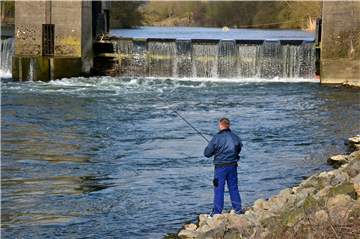 Die Angler streiten.
