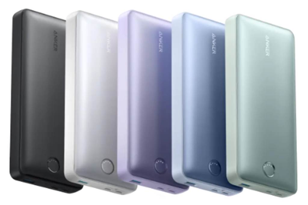 Rückruf einer bekannten Powerbank: Brandgefahr durch Überhitzung Fünf Powerbanks der Firma Anker, die zurückgerufen wurden.
