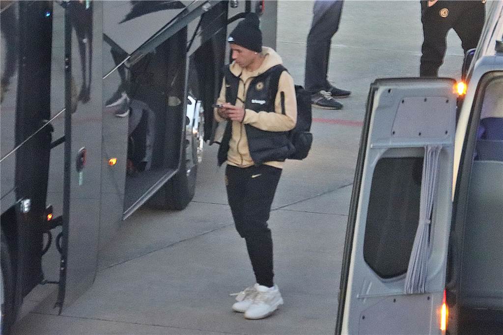 Die Ankunft des FC Chelsea in Dortmund.