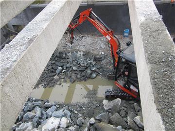 Die Arbeiten am Regenüberlaufbecken gehen weiter.
