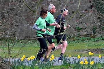 Die Athleten beim Cappenberger Schlossmarathon zum 900. Klostergeburtstag hatten gute Bedingungen.