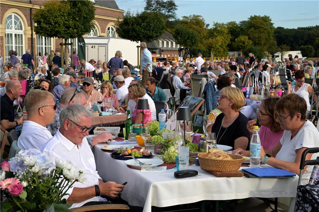 Die Atmosphäre beim Sommernachtskonzert am Schloss Nordkirchen war sehr schön.