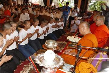 Die aus der Höhle geretteten Jungen beenden ihre Zeit als buddhistische Novizen. Foto: Sakchai Lalit