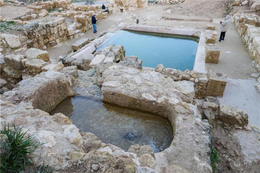 Die Ausgrabungsstätte einer rund 1500 Jahre alten Poolanlage am Rande von Jerusalem. Foto: Assaf Peretz