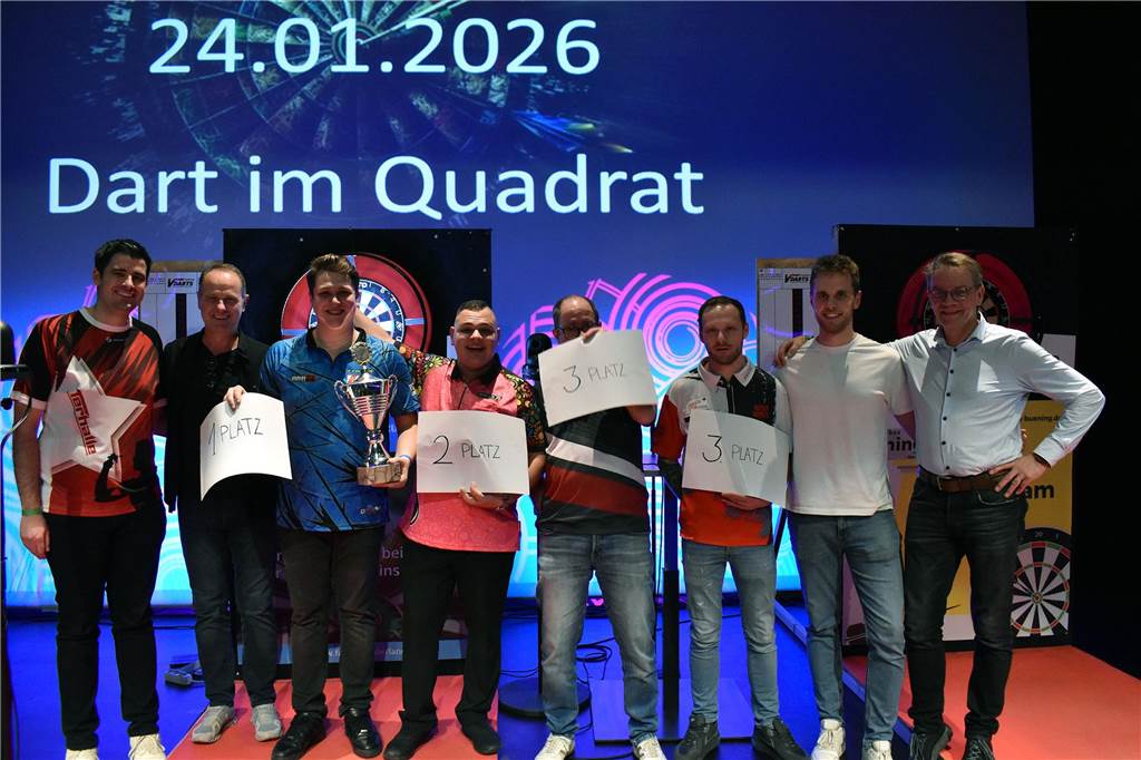 Dart im Quadrat 2025 in der Ahauser Stadthalle