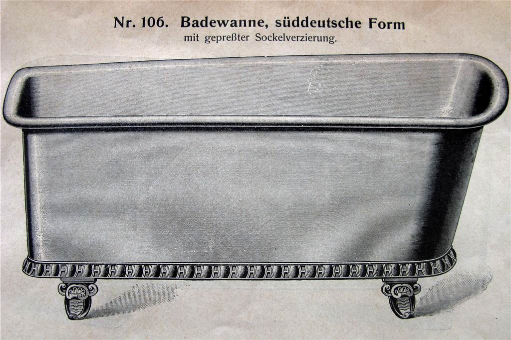 Insolvenzverwalter für Deutsche Nickel bestellt: Arbeitsplätze in Gefahr Eine Luxus-Badewanne aus dem Produktionskatalog des Nickelswerks aus dem Jahre 1921.