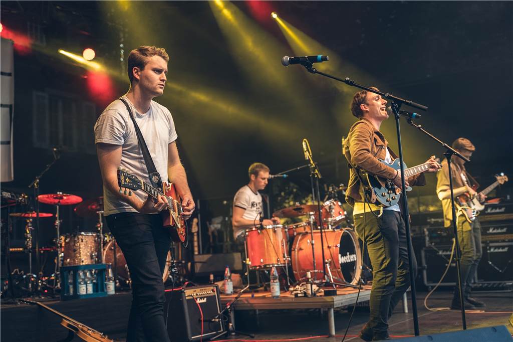 Die Band Soeckers spielt am Dienstag live über den Dächern von Ahaus Die Band Soeckers bei ihrem Auftritt beim Stadtfest in Ahaus im Mai 2019.