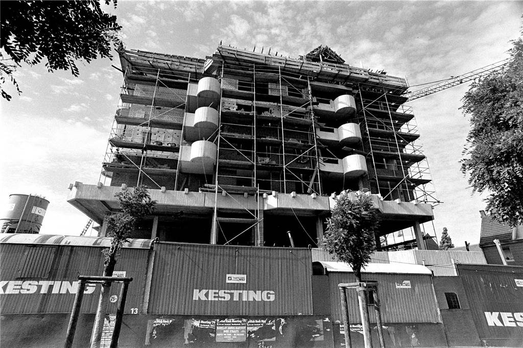 Die Bauarbeiten am Lippzentrum Ende der 1970er-Jahre.