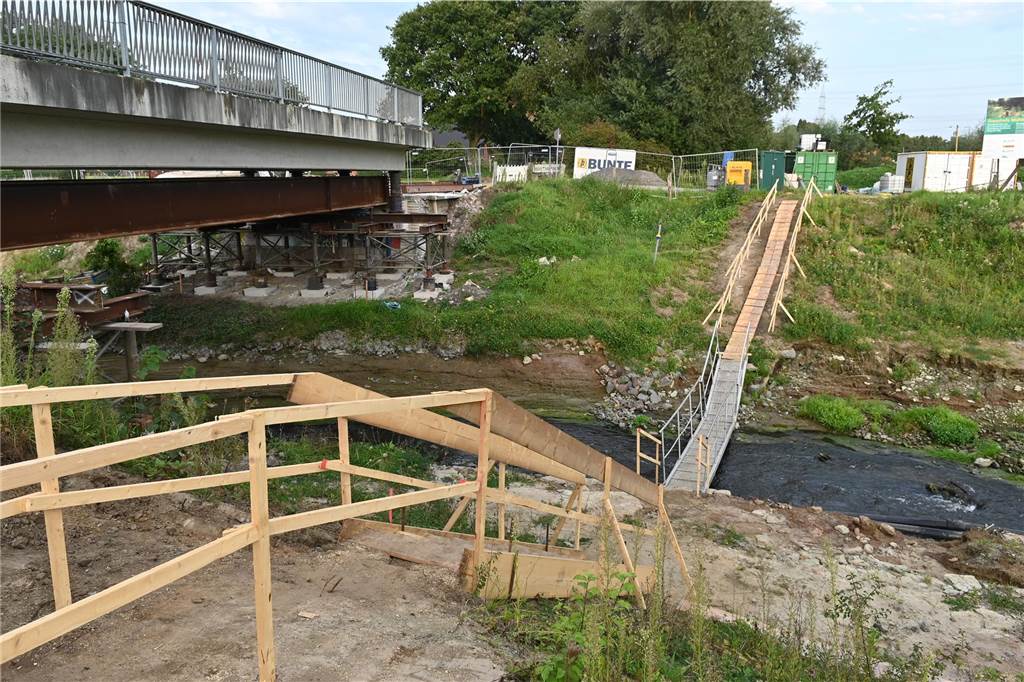 Mysteriöses Fischsterben im Rapphoffs Mühlenbach Die Bauarbeiten am Rapphoffs Mühlenbach sieht Lippeverbandssprecher Ilias Abawi eher nicht als mögliche Ursache für das Fischsterben.