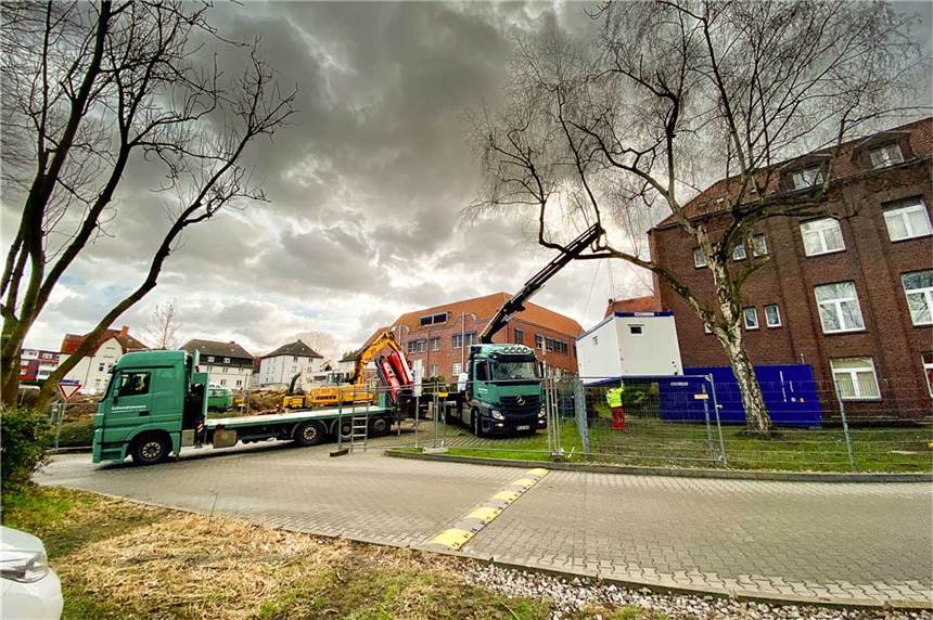 Kirchlinder Krankenhaus: Ausweichparkplätze liegen an anderer Stelle als gedacht Die Bauarbeiten auf dem ehemaligen Krankenhaus-Parkplatz sind Mitte Februar gestartet.