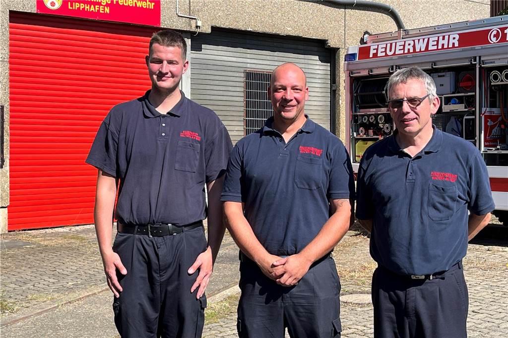 Im Ruhrpott-Krimi spielt auch die Halterner Feuerwehr mit : Jan Arentz, André Wietholt und Karl Panning von der Freiwilligen Feuerwehr Lippramsdorf.