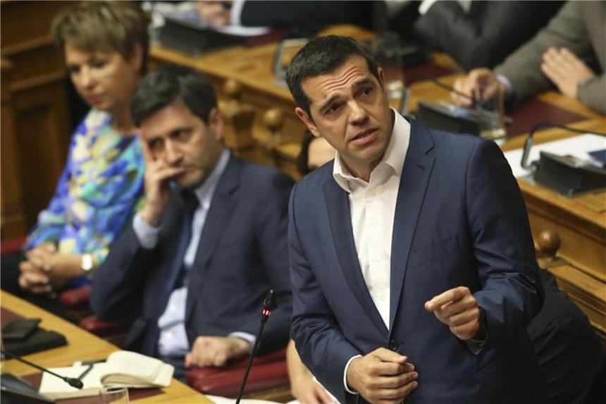 Athener Parlament billigt abermal ein großes Sparprogramm Die Billigung war nach den Worten des griechischen Regierungschefs Alexis Tsipras von „historischer Bedeutung“. Foto: Petros Giannakouris
