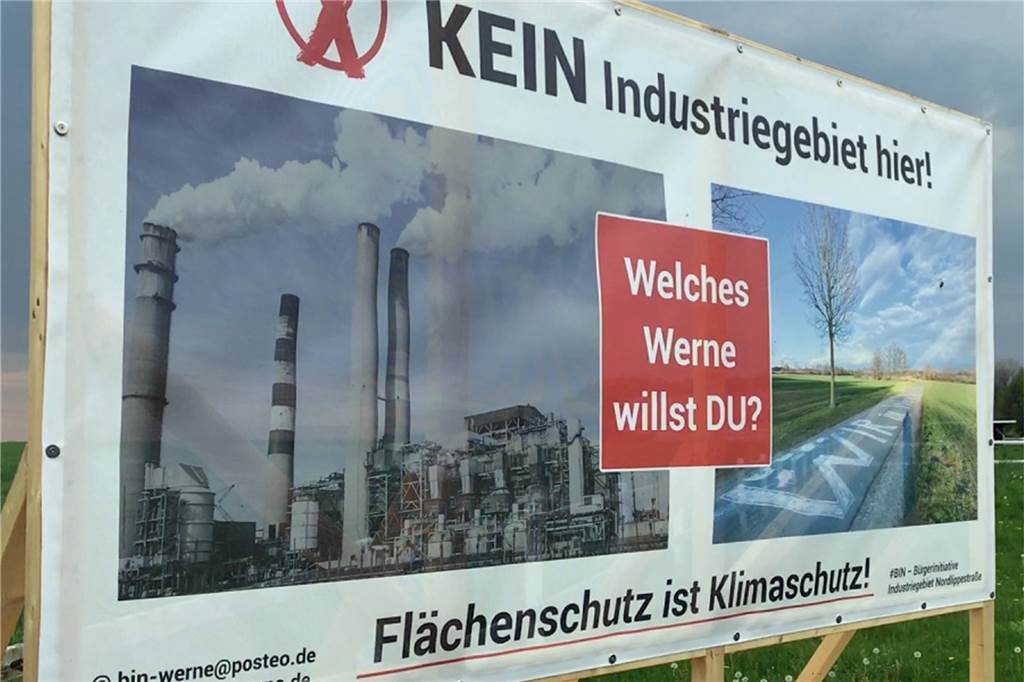 Die Bürgerinitiative BIN kritisiert die Flächenversieglung, die mit einem Industrie- und Gewerbegebiet einhergehen würde.
