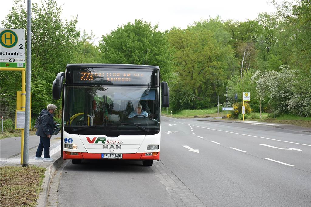 Deutschlandticket: Vestische nennt Anzahl der Kunden in Haltern Barrierefreie Bushaltestelle an der Stadtmühle