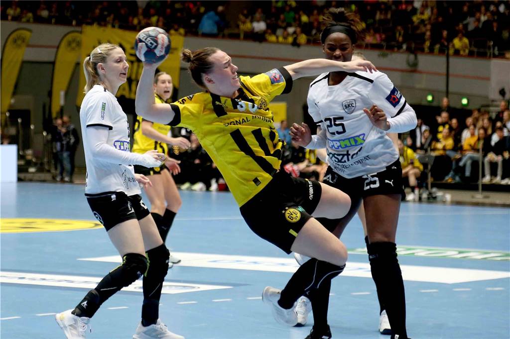 Die BVB-Handball-Damen siegten am Sonntag vor Rekordkulisse gegen Siófok KC aus Ungarn.