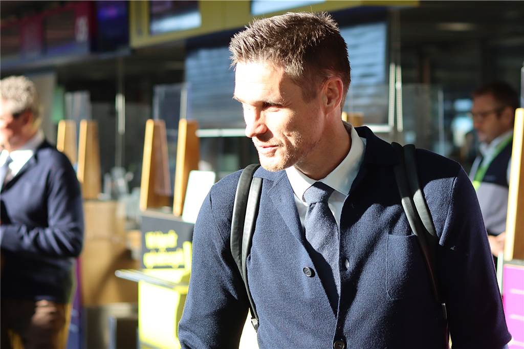 Die BVB-Profis auf dem Weg nach Kopenhagen.