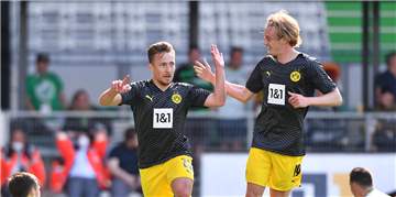 Die BVB-Torschützen gegen Fürth: Julian Brandt (r.) und Felix Passlack.