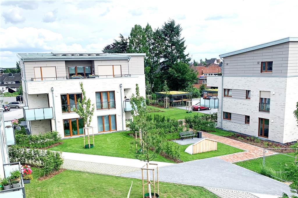 Luxus-Wohnen der Caritas am Kanal: Es ist noch Platz für weiteres Haus Die Caritas-Wohnanlage Zum Leinpfad am Kanal in Dorsten ist beliebt.
