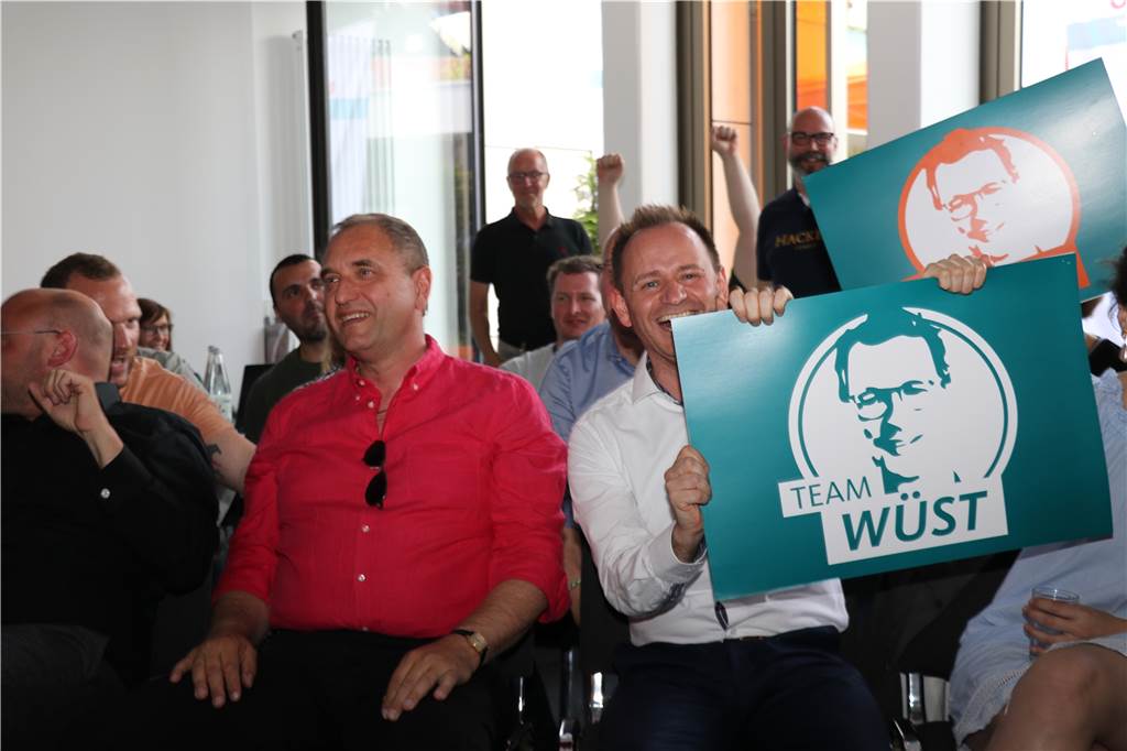 „Würden alles tun, um eine Koalition auf die Beine zu kriegen“ Die CDU um den Kreisvorsitzende Sasche Mader freut sich über den Erfolg von Ministerpräsident Hendrik Wüst.