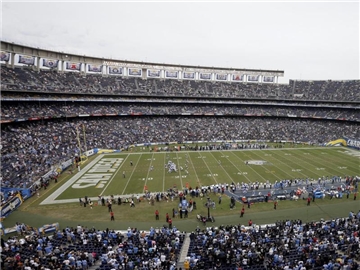 Die Chargers werden das Qualcomm Stadion in San Diego verlassen und nach Los Angeles ziehen. Foto: Gregory Bull