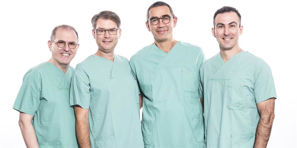Chirurgie Lünen baut an: Mehr Platz und kürzere Wartezeiten für Patienten Die Chirurgie Lünen bekommt mehr Platz. Darüber freuen sich die Ärzte Evangelos Fanarakis (v.r.), Andreas Gies, Dr. Markus Zimmermann und Jerzy Wielowiejski.