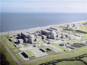 Die Computergrafik zeigt das geplante britische Atomkraftwerk Hinkley Point. Foto: EDF Energy/dpa