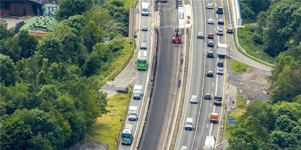 Neuer Baustellen-Engpass auf der A 31 kurz vor den Sommerferien Baustelle A 31 bei Dorsten