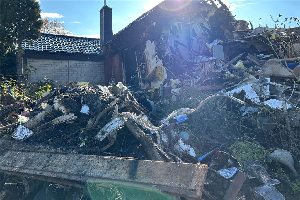 Haus nach Brand in Werne
