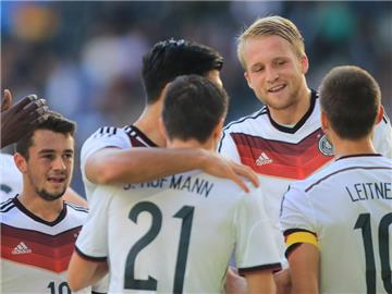 Die deutsche U21-Auswahl besiegte Rumänien mit 8:0. Foto: Jens Wolf