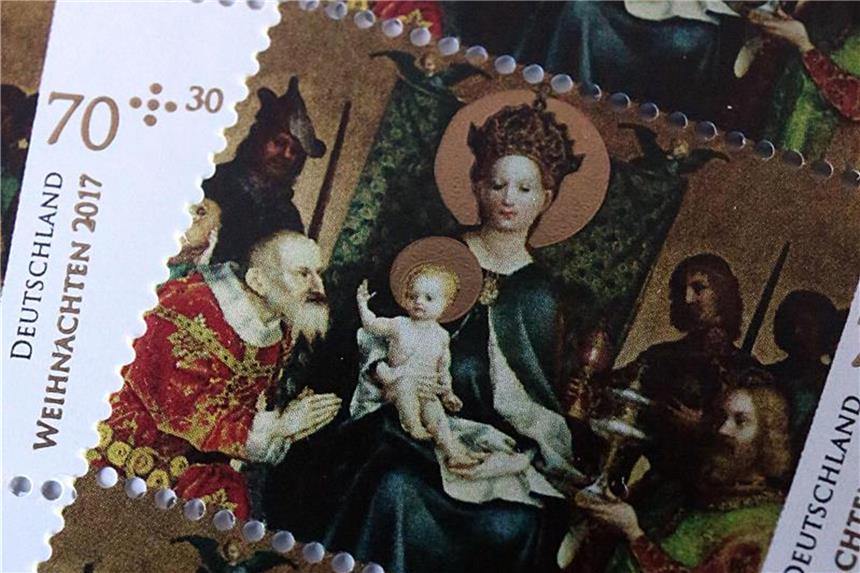 Sonderbriefmarke für die Heiligen Drei Könige Die diesjährige Wohlfahrtsmarke zu Weihnachten. Foto: Oliver Berg