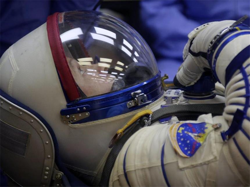 Andockmanöver an ISS scheitert wegen "mathematischen Fehlers" Die drei Astronauten sollen genug Trinkwasser und Nahrung dabei haben. Foto: Maxim Shipenkov