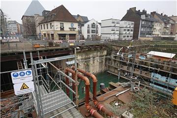 Die Einsturzstelle des Stadtarchivs in Köln. Foto: Oliver Berg