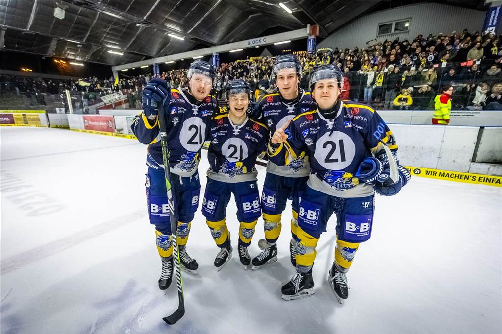 Die Eisadler Dortmund haben vor über 2000 Zuschauern am Freitagabend die Grefrather EG besiegt und starten mit Rückenwind aus 14 Siegen in Serie in die Playoffs.