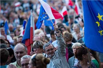 Die EU-Kommission erhebt Bedenken gegen den Umbau der Justiz durch Polens Regierung. Foto: Omar Marques/SOPA Images via ZUMA Wire