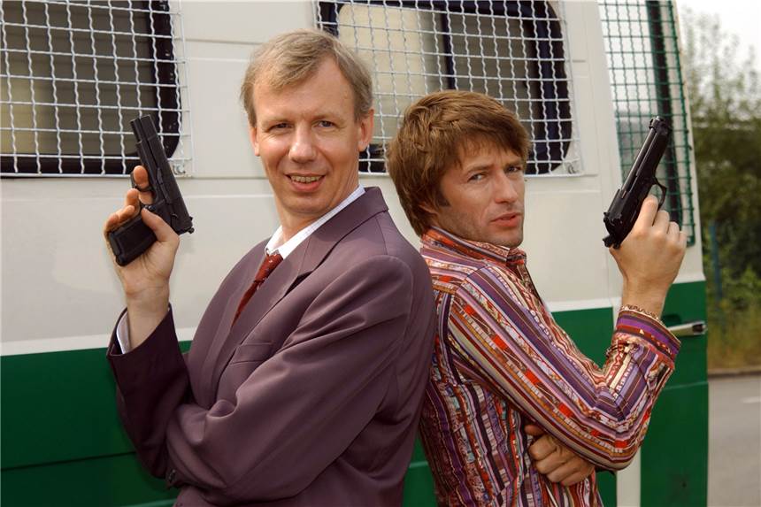 RTL-Kultkrimi „Balko“ kommt zurück - Drehort ist dieses Mal ein anderer Die Fernsehkommissare Balko gespielt von Bruno Eyron (r) und Krapp (Ludger Pistor) kommen zurück. (Archivbild)