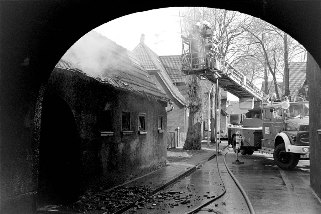 Die Feuerwehr war 1989 in der Barbarasiedlung.