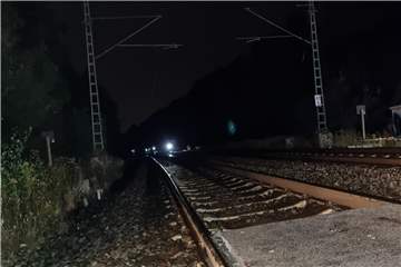 Die Feuerwehr war am Samstagabend an der Güterzugstrecke der Hamm-Osterfelder Bahnlinie im Einsatz.