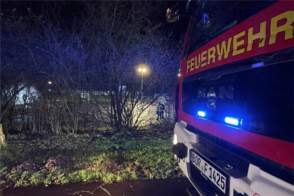 ein Feuerwehrauto im Park