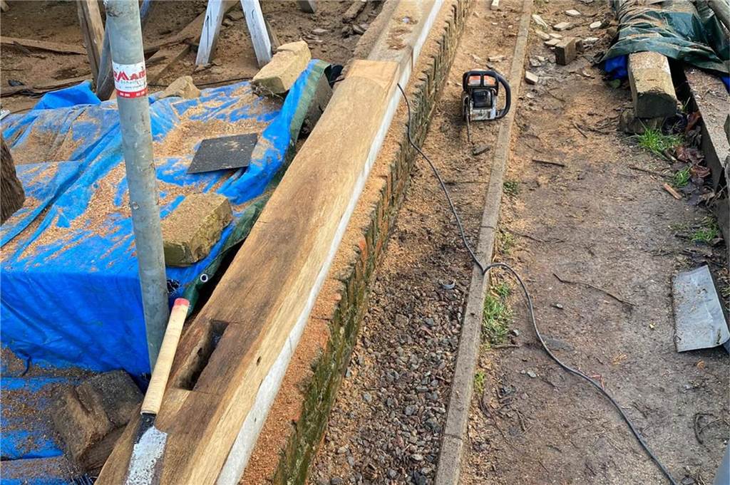 Wiederaufbau am Bansenhaus im vollen Gange: Fertigstellung verschoben Die aktuelle Baustellensituation beim Bansenhaus.