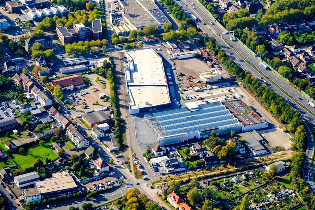 So wird 2025: Die fünf größten Baustellen in Recklinghausen Luftbild des neuen Nahversorgungszentrums an der Herner Straße 245.