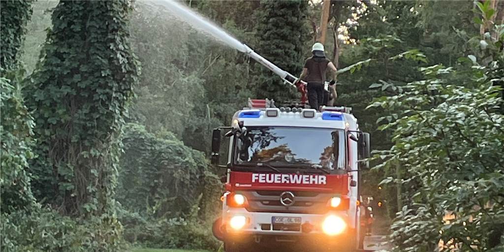 Szenario Vegetationsbrand: Olfener Feuerwehr übt im Eversumer Wald Die Freiwillige Feuerwehr Olfen hat am Gut Eversum einen Waldbrand löschen geübt. Ein realistisches Szenario, da die Wälder derzeit sehr trocken sind und die Waldbrandgefahr hoch ist.
