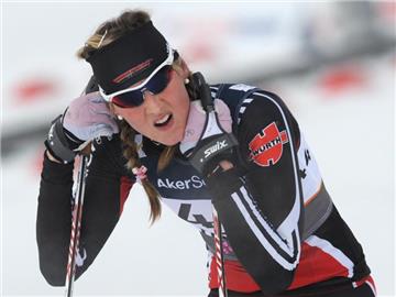Die frühere Langläuferin Denise Hermann hat den Biathlon-Massenstart in Ruhpolding gewonnen. Foto: Patrick Seeger
