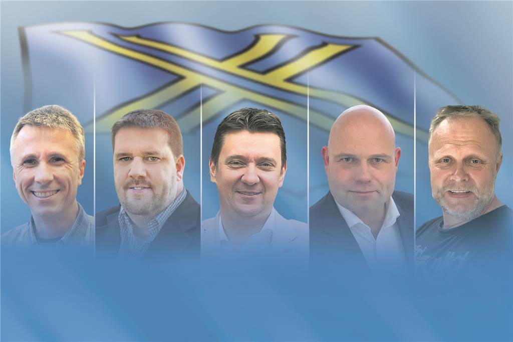 Nils Bettinger im Interview: "Ich bin einfach mit viel Herzblut dabei" Die fünf Bürgermeisterkandidaten für Castrop-Rauxel (v.l.): Manfred Fiedler, Nils Bettinger, Rajko Kravanja, Oliver Lind und Mario Rommel ganz rechts.