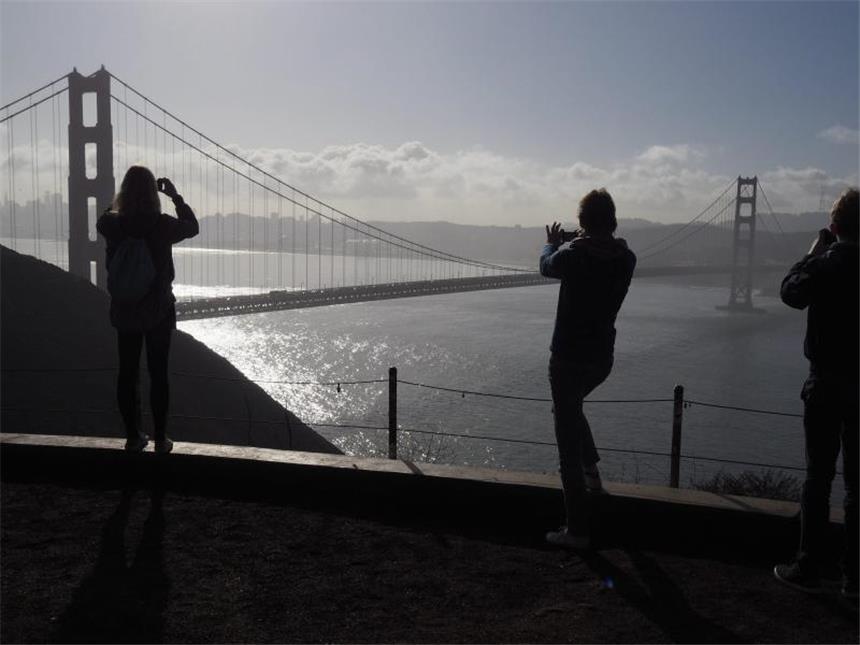 Die Golden Gate Bridge gehört zu den wohl am meisten fotografierten Brücken der Welt. Foto: :John G. Mabanglo/EPA/dpa