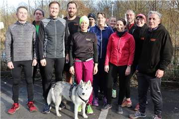 Die Gruppe des Marathon-Kurses von „Spiridon Haltern“ wird immer größer.