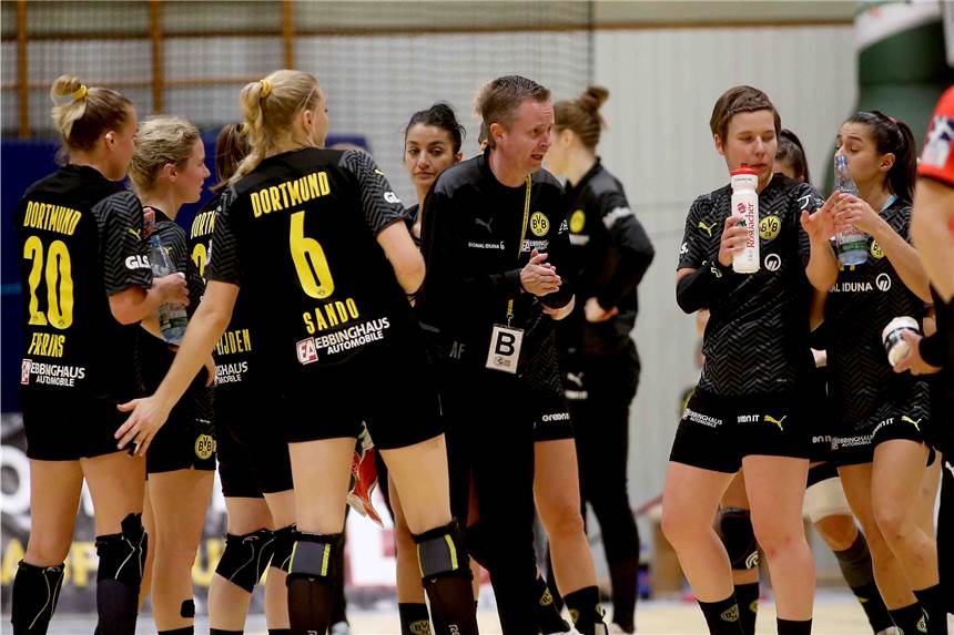 Die Handballerinnen von Borussia Dortmund spielten am Mittwochabend gegen SV Union Halle-Neustadt.