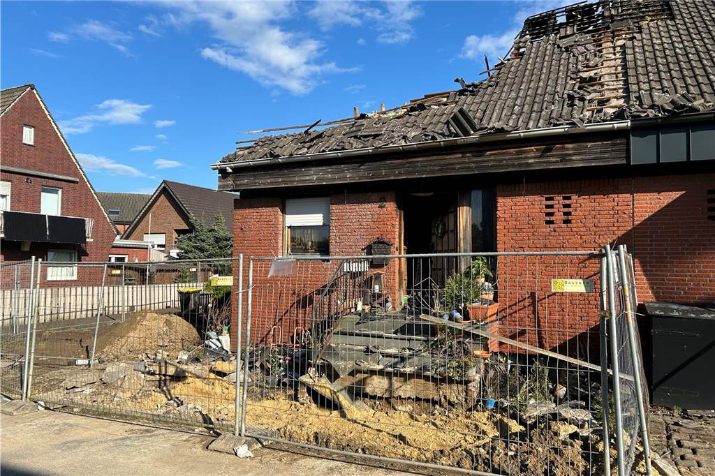 Haus nach Brand in Werne